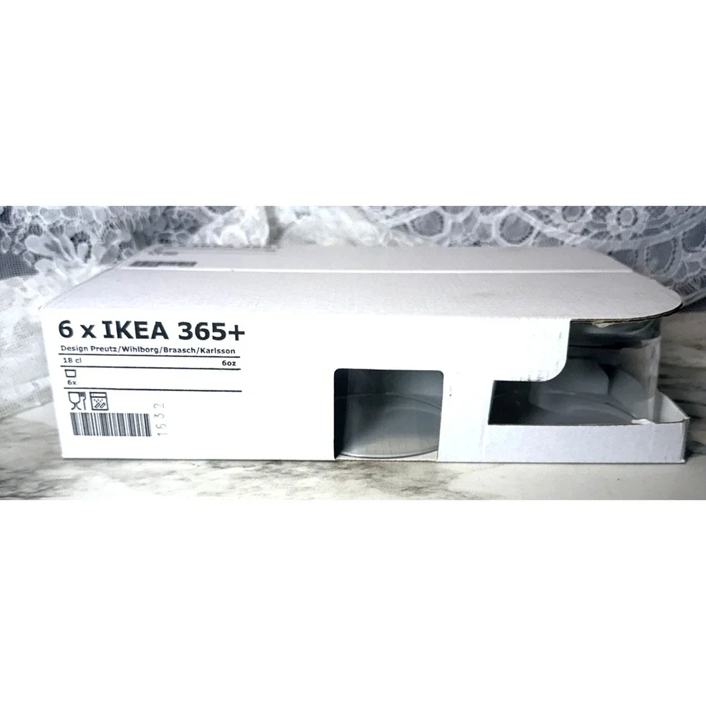 Boxed Set Of 6 Ikea 365+ Squat Glasses 18 cl 6 oz  (3048)